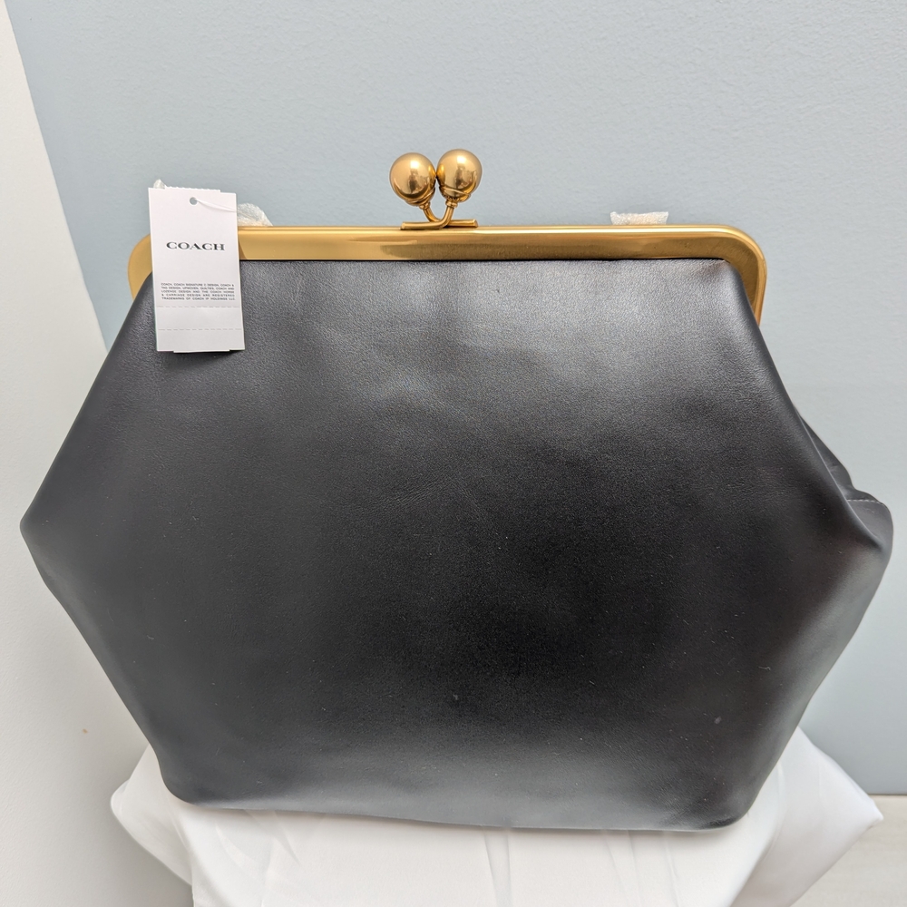 Coach Kisslock Frame Bag In Black/Large (1 Of 2)